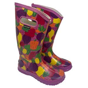 Bogs Women’s 6 Veggie Print Rain Boots Colorful Waterproof Garden Boots